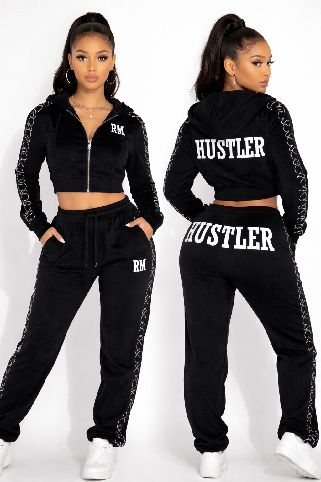 Female Hustler Crop Top Set