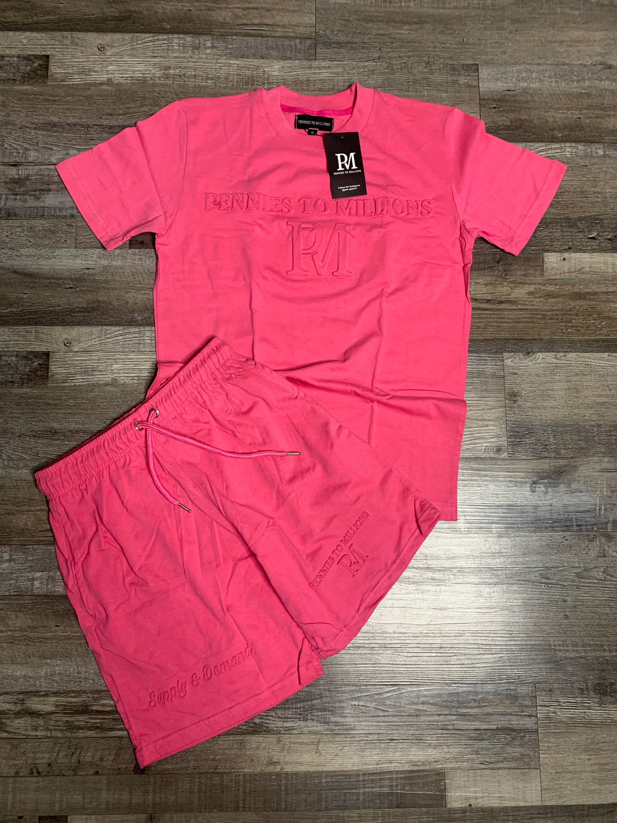 Embossed Short Set