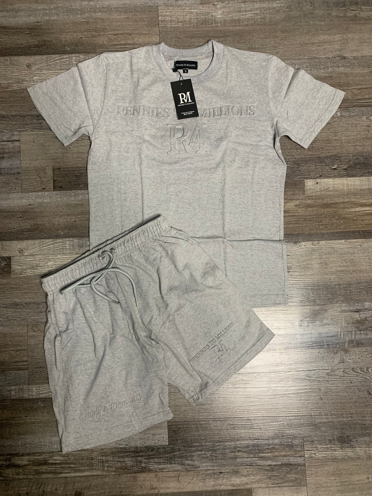 Embossed Short Set